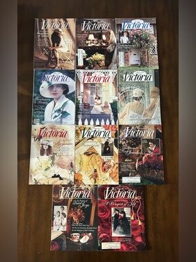 Vintage Victoria Magazines From 1990 In Box. 11 Magazines - Missing March